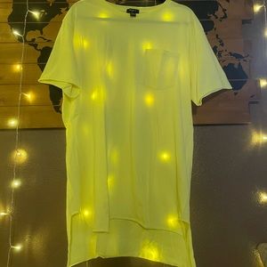 F21 Men’s Neon Yellow Long T-Shirt